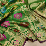 Multicolor Pure Katan Silk Handwoven Banarasi Saree