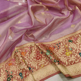 Pure Tissue Silk Handwoven Banarasi Saree