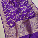 Purple Color Banarasi Katan Silk Lehenga