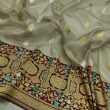 Pure Kora Silk Handwoven Banarasi Saree