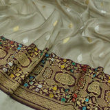 Pure Kora Silk Handwoven Banarasi Saree