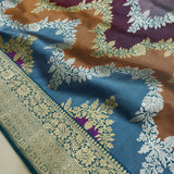 Multicolor Pure Katan Silk Handwoven Banarasi Saree