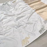 White Color Pure Katan Silk Handwoven Banarasi Saree