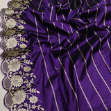 Purple Color Katan Silk Handwoven Banarasi Saree