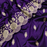 Purple Color Katan Silk Handwoven Banarasi Saree