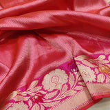 Pink Color Pure Katan Silk Handwoven Banarasi Saree