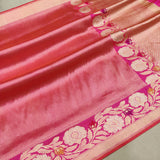 Pink Color Pure Katan Silk Handwoven Banarasi Saree