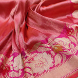 Pink Color Pure Katan Silk Handwoven Banarasi Saree