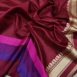 Lavender Color Kora Silk Handwoven Banarasi Saree