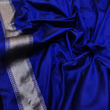 Blue Color Pure Katan Silk Handwoven Banarasi Saree