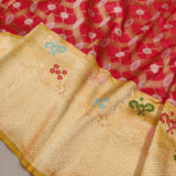 Red Color Pure Katan Silk Handwoven Banarasi Saree