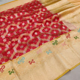 Red Color Pure Katan Silk Handwoven Banarasi Saree