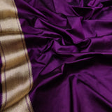 Wine Colour Katan Silk Handwoven Banarasi Saree