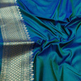 Dual Shade Katan Silk Handwoven Banarasi Saree