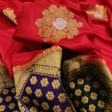 Red Katan Silk Handwoven Banarasi Saree