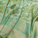 Dual Shade Pure Katan Silk Handwoven Banarasi Saree