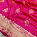 Pink Colour Pure Katan Silk Handwoven Banarasi Saree