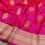 Pink Colour Pure Katan Silk Handwoven Banarasi Saree