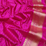 Pink Colour Pure Katan Silk Handwoven Banarasi Saree