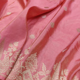 Peach Color Katan Silk By Tissue Handwoven Banarasi Saree