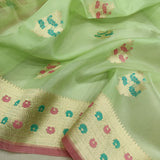 Pure Kora Silk Handwoven Banarasi Saree