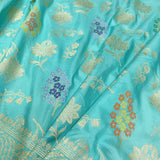 Sky Blue Color Pure Katan Silk Handwoven Banarasi Saree