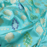 Sky Blue Color Pure Katan Silk Handwoven Banarasi Saree