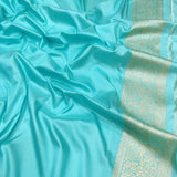 Sky Blue Color Pure Katan Silk Handwoven Banarasi Saree