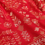 Red Color Katan silk ektara jamdani Banarasi saree