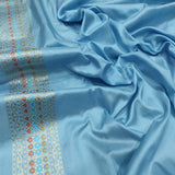 Sky Blue Pure Katan Silk Handwoven Banarasi Saree