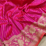 Pink Color Pure Katan Silk Handwoven Banarasi Saree