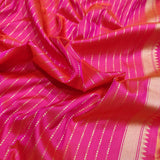 Pink Color Pure Katan Silk Handwoven Banarasi Saree