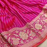 Pink Color Pure Katan Silk Handwoven Banarasi Saree