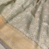 Pure Katan Silk Handwoven Tanchoi Banarasi Saree