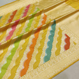 Multicolor Pure Katan Silk Handwoven Banarasi Saree