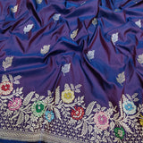 Dual Shade Pure Katan Silk Handwoven Banarasi Saree