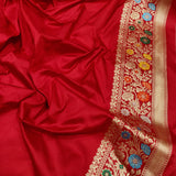 Dual Shade Katan Silk Handwoven Banarasi Saree