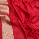 Red Color Pure Katan Silk Handwoven Banarasi Saree