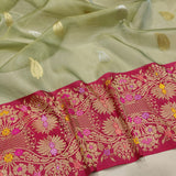 Pure Kora Silk Handwoven Banarasi Saree