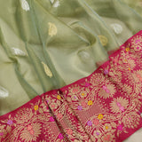 Pure Kora Silk Handwoven Banarasi Saree