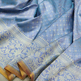 Pure Katan Silk Handwoven Tanchoi Banarasi Saree