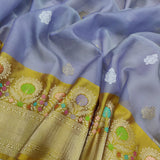 Pure Kora Silk Handwoven Banarasi Saree