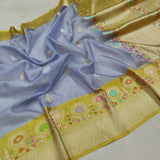 Pure Kora Silk Handwoven Banarasi Saree