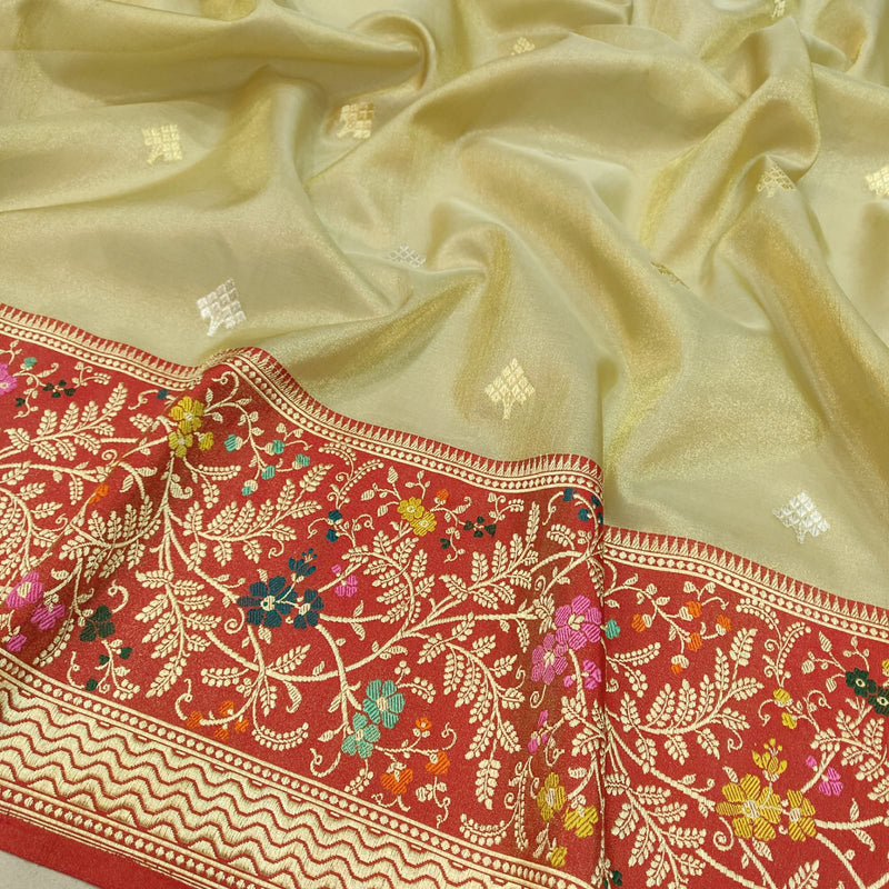 Pure Tissue Silk Handwoven Banarasi Saree