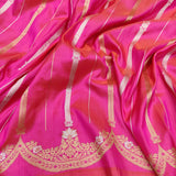 Pink Color Pure Katan Silk Handwoven Banarasi Saree