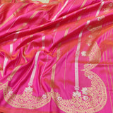 Pink Color Pure Katan Silk Handwoven Banarasi Saree