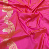 Pink Color Pure Katan Silk Handwoven Banarasi Saree