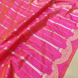 Pink Color Pure Katan Silk Handwoven Banarasi Saree