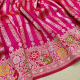 Pink Color Pure Katan Silk Handwoven Banarasi Saree