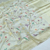 Off White Katan Silk Handwoven Banarasi Saree